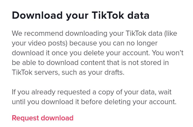 Download your TikTok data