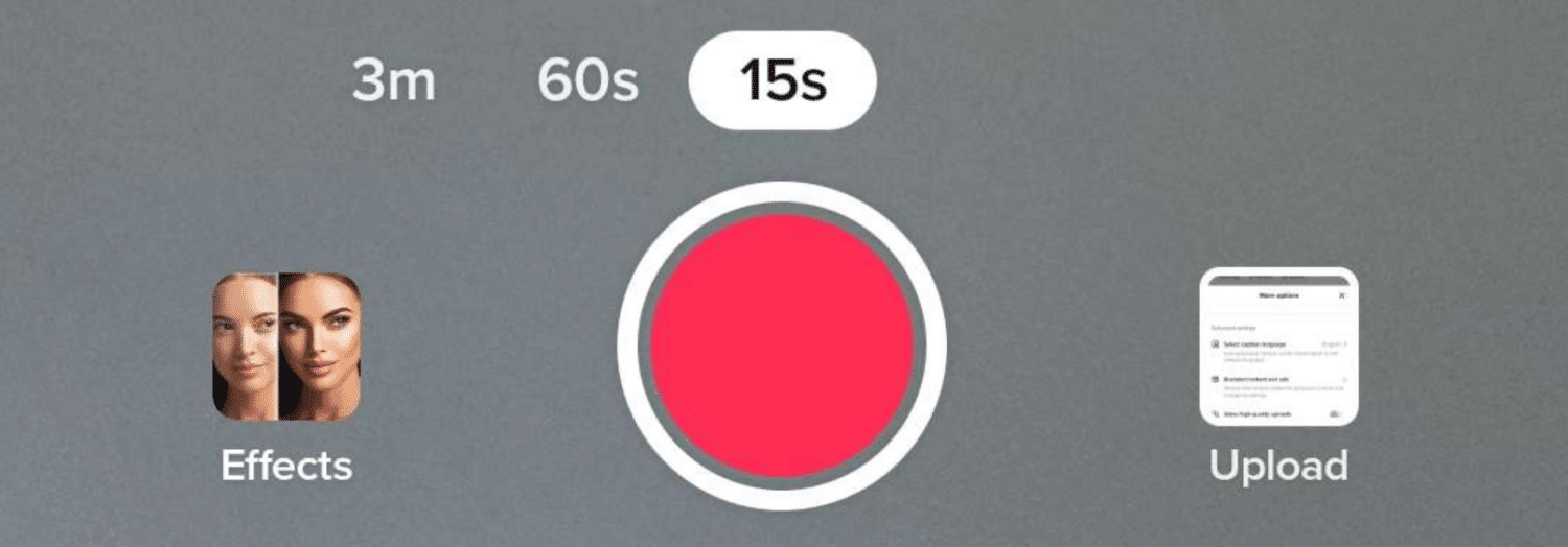 Tap the Red Circle (record button) to start recording