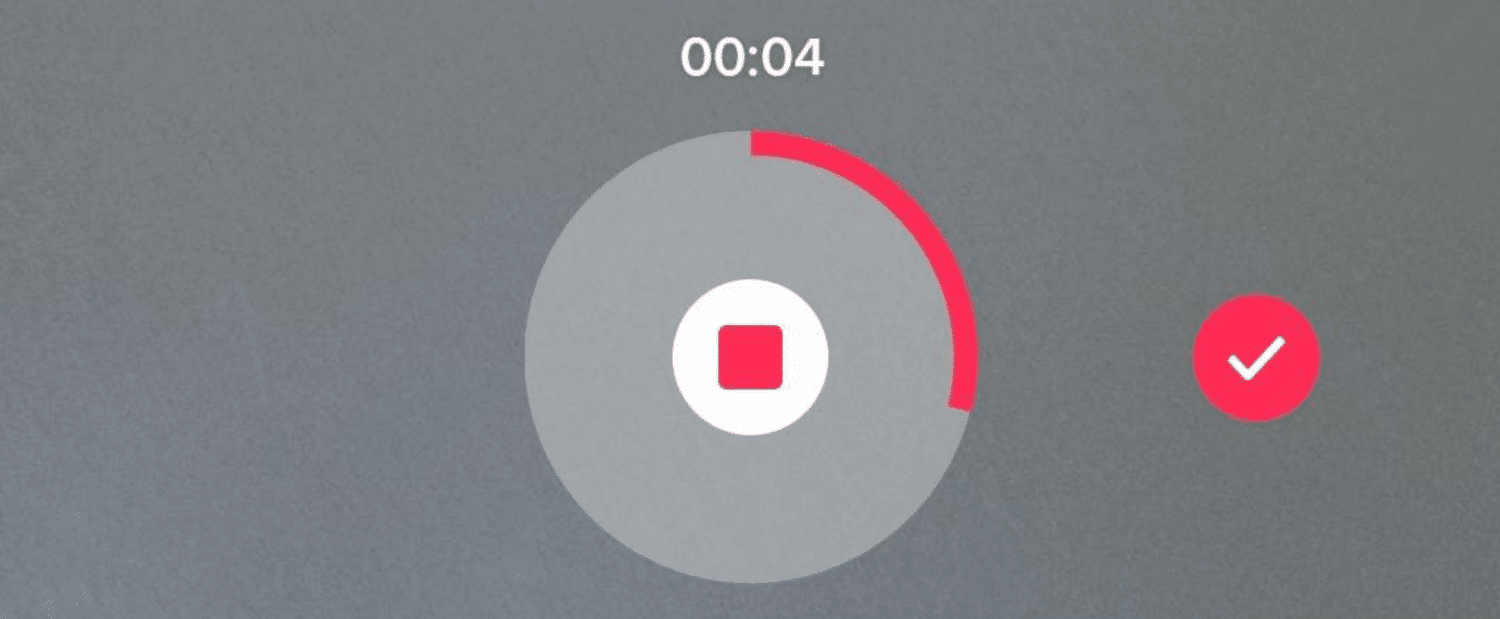 When you are finished, tap Stop (red square) to stop recording automatically