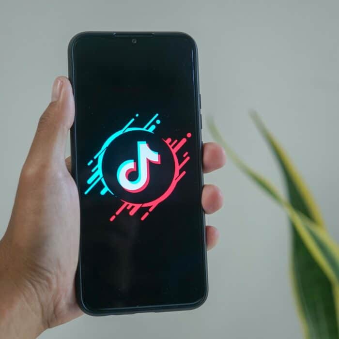 TikTok logo on phone